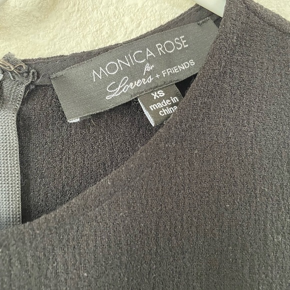 Lovers + Friends black square neck short romper - Picture 3 of 10